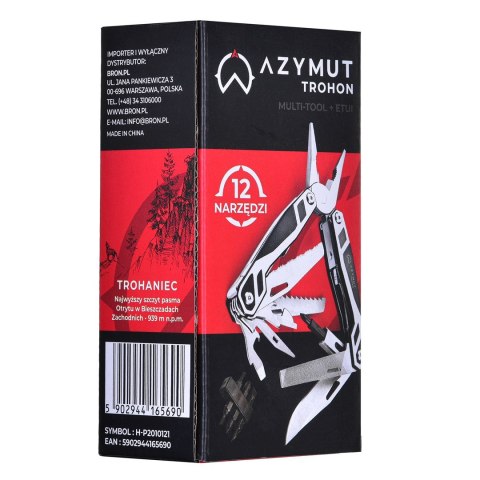 AZYMUT Multitool AZYMUT Trohon - 12 narzędzi +8 bitów +kabura (H-P2010121) AZYMUT Multitool AZYMUT Trohon - 12 narzędzi +8 bitów +kabura (H-P2010121)
