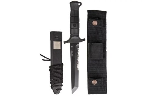 MIL-TEC Nóż Mil-Tec German Combat Knife Black 2000 stal 440 MIL-TEC Nóż Mil-Tec German Combat Knife Black 2000 stal 440