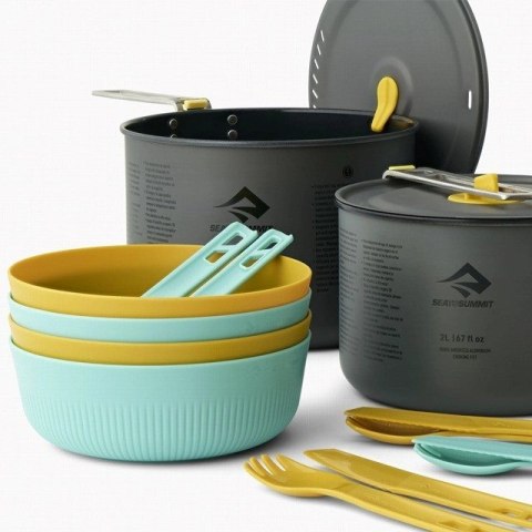 SEA TO SUMMIT Zestaw naczyń Sea to Summit Frontier UL Two Pot Cook Set 4P 14 Piece SEA TO SUMMIT Zestaw naczyń Sea to Summit Frontier UL Two Pot Cook Set 4P 14 Piece