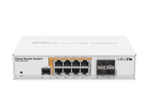 MikroTik Switch Mikrotik CRS112-8P-4S-IN 12p PoE (PoE+: 8;) 78W Managed Gigabit