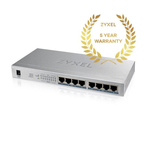 ZyXEL Switch Zyxel GS1008-HP 8p PoE (PoE+: 8) 60W Unmanaged Gigabit ZyXEL Switch Zyxel GS1008-HP 8p PoE (PoE+: 8) 60W Unmanaged Gigabit