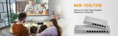 ZyXEL Switch Zyxel MG-105 5p Unmanaged Multigigabit ZyXEL Switch Zyxel MG-105 5p Unmanaged Multigigabit