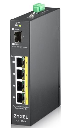 ZyXEL Switch Zyxel RGS100-5P PoE (PoE+: 4;) 120W Unmanaged Gigabit Rugged