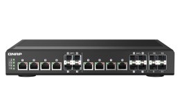 QNAP Qnap QSW-IM1200-8C, 8x combo 10GbE SFP+/RJ45, 4 ports 10GbE SFP+, rack mount/wall mount, managed switch, fan less industrial des