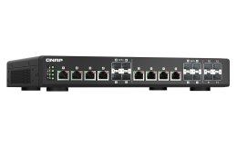 QNAP Qnap QSW-IM1200-8C, 8x combo 10GbE SFP+/RJ45, 4 ports 10GbE SFP+, rack mount/wall mount, managed switch, fan less industrial des