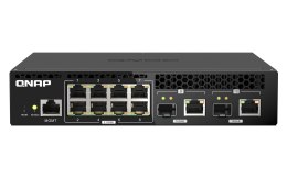 QNAP Qnap QSW-M2108R-2C, 8x 2.5GbE, 2x combo 10GbE SFP+/RJ45, managed switch, rackmount design, new rack mount kit