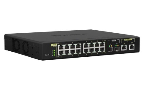 QNAP Qnap QSW-M2116P-2T2S, 16x 2.5GbE, 2x 10GbE SFP+, 2x 10GbE RJ45, Max PoE to 280W, managed switch QNAP Qnap QSW-M2116P-2T2S, 16x 2.5GbE, 2x 10GbE SFP+, 2x 10GbE RJ45, Max PoE to 280W, managed switch