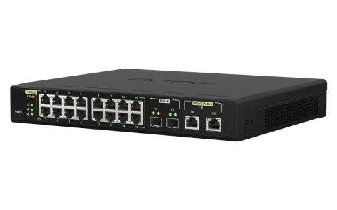 QNAP Qnap QSW-M2116P-2T2S, 16x 2.5GbE, 2x 10GbE SFP+, 2x 10GbE RJ45, Max PoE to 280W, managed switch QNAP Qnap QSW-M2116P-2T2S, 16x 2.5GbE, 2x 10GbE SFP+, 2x 10GbE RJ45, Max PoE to 280W, managed switch