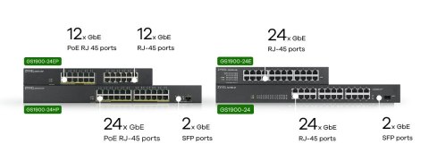 ZyXEL Switch Zyxel GS1900-24EP 24p PoE (PoE+: 12;) 130W Managed Gigabit ZyXEL Switch Zyxel GS1900-24EP 24p PoE (PoE+: 12;) 130W Managed Gigabit