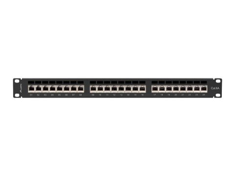 Lanberg LANBERG PATCH PANEL 24 PORT 1U 19" KAT.6A FTP CZARNY PPSA-1024-B Lanberg LANBERG PATCH PANEL 24 PORT 1U 19" KAT.6A FTP CZARNY PPSA-1024-B