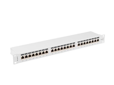 Lanberg LANBERG PATCH PANEL 24 PORT 1U 19" KAT.6A FTP SZARY PPSA-1024-S Lanberg LANBERG PATCH PANEL 24 PORT 1U 19" KAT.6A FTP SZARY PPSA-1024-S