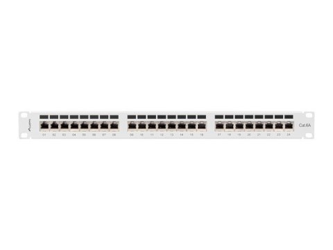 Lanberg LANBERG PATCH PANEL 24 PORT 1U 19" KAT.6A FTP SZARY PPSA-1024-S Lanberg LANBERG PATCH PANEL 24 PORT 1U 19" KAT.6A FTP SZARY PPSA-1024-S
