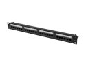 Lanberg LANBERG PATCH PANEL 24 PORT 1U 19" KAT.6A UTP CZARNY PPUA-1024-B