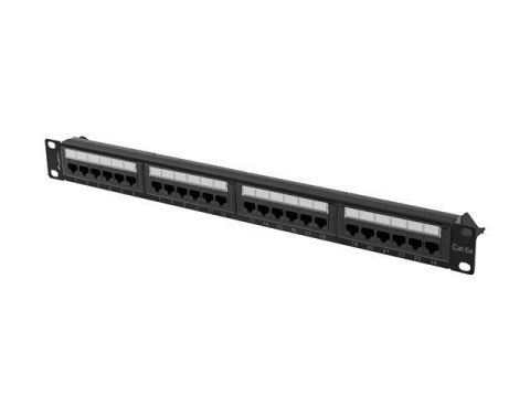 Lanberg LANBERG PATCH PANEL 24 PORT 1U 19" KAT.6A UTP CZARNY PPUA-1024-B Lanberg LANBERG PATCH PANEL 24 PORT 1U 19" KAT.6A UTP CZARNY PPUA-1024-B
