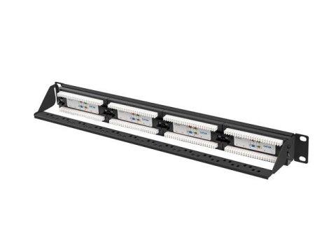 Lanberg LANBERG PATCH PANEL 24 PORT 1U 19" KAT.6A UTP CZARNY PPUA-1024-B Lanberg LANBERG PATCH PANEL 24 PORT 1U 19" KAT.6A UTP CZARNY PPUA-1024-B