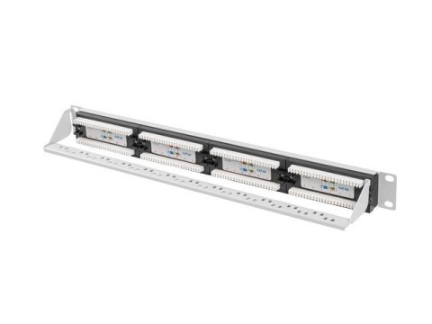 Lanberg LANBERG PATCH PANEL 24 PORT 1U 19" KAT.6A UTP SZARY PPUA-1024-S Lanberg LANBERG PATCH PANEL 24 PORT 1U 19" KAT.6A UTP SZARY PPUA-1024-S