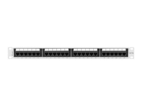 Lanberg LANBERG PATCH PANEL 24 PORT 1U 19" KAT.6A UTP SZARY PPUA-1024-S Lanberg LANBERG PATCH PANEL 24 PORT 1U 19" KAT.6A UTP SZARY PPUA-1024-S