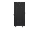 Lanberg LANBERG SZAFA STOJĄCA RACK 19" 27U 600X600 DRZWI SZKLANE LCD CZARNA FF01-6627-12BL (FLAT PACK)