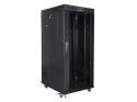 Lanberg LANBERG SZAFA STOJĄCA RACK 19" 27U 800X1000 DRZWI SZKLANE LCD CZARNA (FLAT PACK) FF01-8027-12BL