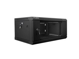 Lanberg Szafa jednosekcyjna Lanberg WF01-6404-10B (4U; 280mm / 600mm / 450 mm; wisząca; Szklane; 19''; kolor czarny)