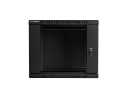 Lanberg Szafa jednosekcyjna Lanberg WF01-6409-10B (9U; 502mm / 600mm / 450 mm; wisząca; Szklane; 19''; kolor czarny)