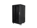 Lanberg Szafa rack Lanberg FF01-6622-12B (22U; 19''; 1160 mm / 600mm / 600 mm; stojąca; Szklane; 800 kg; kolor czarny)