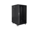 Lanberg Szafa rack Lanberg FF01-6822-12B (22U; 19''; 1160 mm / 600mm / 800 mm; stojąca; Szklane; 800 kg; kolor czarny)