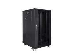 Lanberg Szafa rack Lanberg FF01-6822-12B (22U; 19''; 1160 mm / 600mm / 800 mm; stojąca; Szklane; 800 kg; kolor czarny)