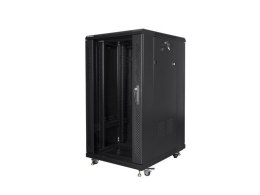 Lanberg Szafa rack Lanberg FF01-6822-12B (22U; 19''; 1160 mm / 600mm / 800 mm; stojąca; Szklane; 800 kg; kolor czarny)