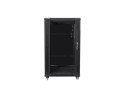 Lanberg Szafa rack Lanberg FF01-6822-12B (22U; 19''; 1160 mm / 600mm / 800 mm; stojąca; Szklane; 800 kg; kolor czarny)
