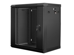 Lanberg Szafa rack Lanberg WF01-6412-10B (12U; 635mm / 600mm / 450 mm; wisząca; Szklane; 19''; kolor czarny)