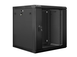 Lanberg Szafa rack Lanberg WF01-6612-10B (12U; 635mm / 600mm / 600 mm; wisząca; Szklane; 19''; kolor czarny)