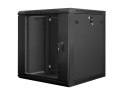 Lanberg Szafa rack Lanberg WF01-6612-10B (12U; 635mm / 600mm / 600 mm; wisząca; Szklane; 19''; kolor czarny)