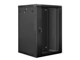 Lanberg Szafa rack Lanberg WF01-6618-10B (18U; 901mm / 600mm / 600 mm; wisząca; Szklane; 19''; kolor czarny)