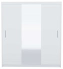 TOP E SHOP SZAFA FARO DRZWI PRZESUWNE LUSTRO 235CM BIEL MAT