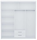 TOP E SHOP SZAFA FARO DRZWI PRZESUWNE LUSTRO 235CM BIEL MAT