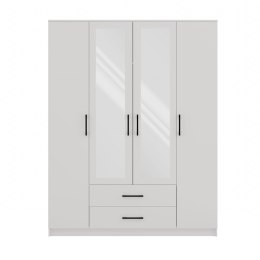 TOP E SHOP SZAFA ROMANA 160X205 BIAŁA Z LUSTREM