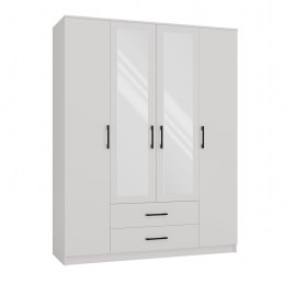 TOP E SHOP SZAFA ROMANA 160X205 BIAŁA Z LUSTREM