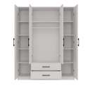 TOP E SHOP SZAFA ROMANA 160X205 BIAŁA Z LUSTREM