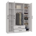 TOP E SHOP SZAFA ROMANA 160X205 BIAŁA Z LUSTREM
