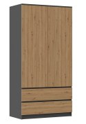 TOP E SHOP Szafa SS-90 90x50xH180 antracyt/artisan