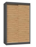 TOP E SHOP Szafa z drzwiami przesuwnymi IGA 120x61xH200 antracyt/artisan