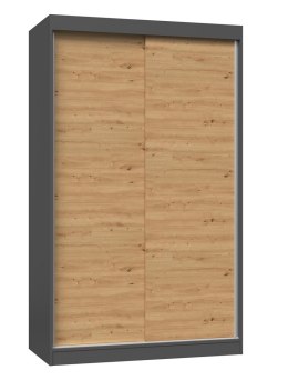 TOP E SHOP Szafa z drzwiami przesuwnymi IGA 120x61xH200 antracyt/artisan