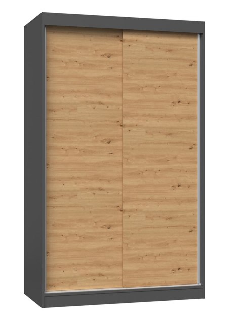 TOP E SHOP Szafa z drzwiami przesuwnymi IGA 120x61xH200 antracyt/artisan