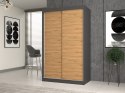 TOP E SHOP Szafa z drzwiami przesuwnymi IGA 120x61xH200 antracyt/artisan
