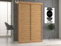 TOP E SHOP Szafa z drzwiami przesuwnymi i ozdobnymi szprosami IGA 120x61xH200 artisan