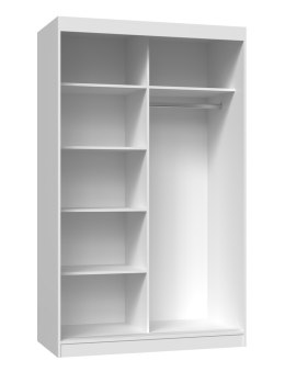 TOP E SHOP Szafa z drzwiami przesuwnymi i ozdobnymi szprosami IGA 120x61xH200 biel