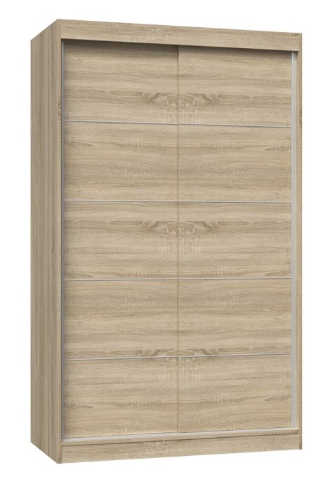 TOP E SHOP Szafa z drzwiami przesuwnymi i ozdobnymi szprosami IGA 120x61xH200 sonoma