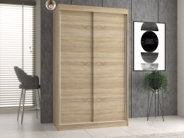 TOP E SHOP Szafa z drzwiami przesuwnymi i ozdobnymi szprosami IGA 120x61xH200 sonoma