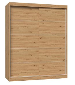 TOP E SHOP Szafa z drzwiami przesuwnymi i ozdobnymi szprosami IGA 160x61xH200 artisan